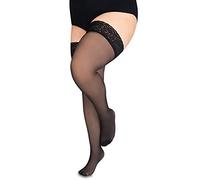 Annes styling Sila Bas de cuisse opaques en dentelle 40 deniers avec silicone invisible pour femme, noir, TG- 1 / 2