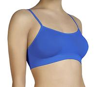 Annes styling Soutien-gorge invisible sans couture pour femme, sans armature, seconde peau, support supérieur, ajustement confortable, non rembourré, Bluette, S-M