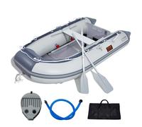 Annexe gonflable - VEVOR - 2 700 x 1 524 mm Bateau Pneumatique pour 4 Personnes avec Plancher en Bois Charge de 453,6 kg
