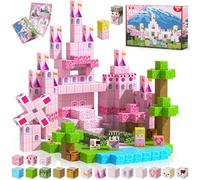 Annexfun Blocs de Construction Magnétiques - 100 Blocs Magnétiques - Château de Princesse - Jouets de Construction - Jouets pour Tout-Petits à partir de 3 Ans - Cadeaux Pâques et d'anniversaire et de
