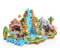 Annexfun Construction Magnetique Enfant 200 Pièces - Aventure Enchantée | Construis un magnetic blocks Château Flottant, sauve la Forêt Urbaine - Jeu de bloc construction magnetique de 4-12 Ans