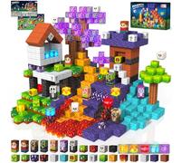 Annexfun Cube Magnétique 150 Pièces - Aventure de Maison Hantée avec Vampires, Zombies & Fantômes - Blocs de Construction Magnétiques pour Enfants dès 6 Ans | Amusement Halloween