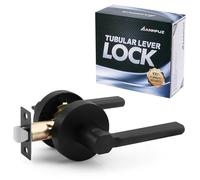 ANNFUZ Bouton poussoir de passage, verrouillage sans main, ouverture à une touche, poignée de porte intérieure ronde étendue sans clé, réversible, gauche et droite, conforme à l'ADA, serrure de porte