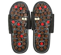 ANNGERK Premium Reflexology Foot Acupressure Massage Pantoufles pour Hommes Femmes(40-41-Noir)