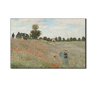 Annick Goutal Coquelicots De Claude Monet Reproduction sur Toile De Tableaux Célèbres sur Toile, Reproductions d'art Imprimées sur du Mur De Toile (80_x_120_cm)