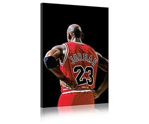 Annick Goutal Michael Jordan Vue De Dos Étoile De Basket-Ball, Impression De Tableaux, Peinture sur Toile, Art Mural, on Encadré (50_x_70_cm)