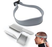 Annickee 3 Pièces Peigne de Positionnement, Bande de Coupe de Cheveux en Silicone, Pochoir en Silicone Incurvé, Grande V-Peigne Dégradé, Peigne Degrade Homme, Outil de Coiffure pour Hommes