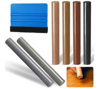 Annickee 7 pcs Kit Reparation Parquet avec Grattoir Bleu, Kit Cire Réparation Parquet, 6 couleurs Feutre Retouche Bois Chene Clair, Crayon Réparer Stylo pour Réparer les Rayures, les Trous de Vis