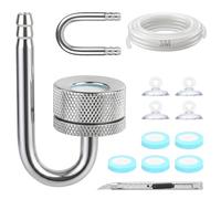 Annickee Diffuseur CO2 Aquarium, Diffuseur de Dioxyde de Carbone | Set avec 5/7mm 3M Tuyau de CO2 , Ventouses et U-Pipe, Disque Céramique, Cutter, pour Aquarium Planté Fish Tank Accessoires