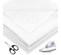 Annickee Entoilage Thermocollant, 300 x 100 cm Blanc Thermocollant Couture avec Ciseaux, Non Tissé Léger Tissu d Entoilage 50g/m², Tissu pour Repasser Les Plis, Coudre, renforcer Les vêtements