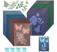 Annickee Lot de 30 Feuilles de Papier Cyanotyp, Papier D'Impression Solaire, Papier D'Impression Nature, Kit Cyanotype Papier, Papier Photo Solaire Sun Art Paper Pour Enfants Adultes DIY Pour Bricoler
