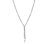Annie Haak Collier en argent sterling 925 avec hématite et cristaux d'hématite d'inspiration bohémienne - Cadeau pour femme, petite amie, amie - Élégant collier de perles - Fait à la main - Longueur