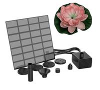 Annie Solar Bird Bath Fontaine,Pompe à eau flottante,Étang de bain d'oiseaux,Décor de jardin,8 buses,62 - Type Light Pink