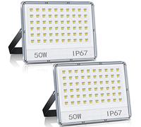 ANNIFUNLY Projecteur LED Extérieur 50W 5000LM 6500K, IP67 Etanche Phare Exterieur Blanc Froid, pour Cour, Jardin, Garage, 2PCS