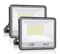 ANNIFUNLY Projecteur LED Extérieur, 50W Puissant Spot LED Extérieur, 2 PACK | 5000 Lumen 6500K Blanc Froid, IP67 Étanche Projecteur Exterieur LED pour Jardin Garage Patio Cour Atelie