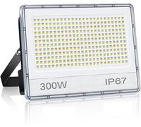 ANNIFUNLY Spot LED Extérieur 300W 30000LM, Puissant Projecteur LED, 7000K Blanc Froid, IP67 Étanche, Jardin, Garage, Entrée, Terrasse