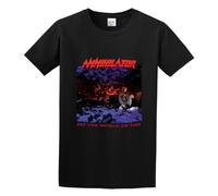Annihilator Set The World on Fire Men's T-Shirt Unisex Black Cotton Hip Hop Print Tee Shirts L