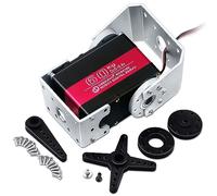 ANNIMOS 60KG Servomoteur de Direction de Robot Servos digitaux de Grande Taille étanches à Engrenages en Acier Inoxydable à Couple élevé avec Supports de Montage