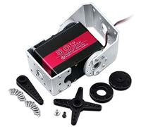 ANNIMOS 80KG Servo moteur de robot Couple élevé Servos de direction numérique de grande taille étanches et à engrenages en acier avec supports de montage