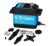 ANNIMOS Servomoteur de direction numérique RC 35 kg en acier inoxydable à couple élevé étanche pour voitures RC robotiques DIY -180