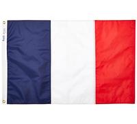 Annin Flagmakers Drapeau de la France SolarGuard Nyl-Glo, 100 % fabriqué aux États-Unis selon les spécifications du design officiel des Nations Unies