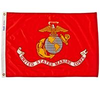 Annin Flagmakers Drapeau militaire US Marine Corps en nylon SolarGuard NYL-Glo, 0,6 x 0,9 m, 100% fabriqué aux États-Unis selon les spécifications officielles.