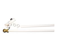 Annin Flagmakers Kit de Montage pour bâton Rotatif Blanc avec Boule