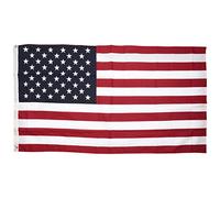 Annin Flagmakers Modèle 19417 Drapeau Américain en Poly/Coton 90 x 150 cm 100% Fabriqué aux États-Unis Imprimé étoiles et rayures avec œillets en laiton