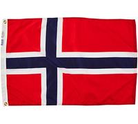 Annin Flagmakers SolarGuard 196443 Drapeau de la Norvège NYL-Glo, 0,6 x 0,9 m, 100% fabriqué aux États-Unis Selon Les spécifications Officielles des Nations Unies