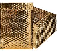 ANNIUP Enveloppes amortissantes Bulles Enveloppes rembourrées Lot de 20 enveloppes dorées métallisées Taille extérieure 23 x 18cm