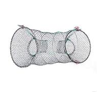 ANNIUP Piège en maille noir à double entrée pliable pour grenouilles, crevettes, écrevisses, homards, filet en nylon, 30 x 55 cm