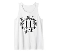 Anniversaire 11 Fille, Onze, Filles 11 Ans 11e Anniversaire Débardeur