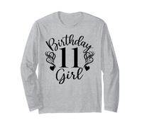 Anniversaire 11 Fille, Onze, Filles 11 Ans 11e Anniversaire Manche Longue