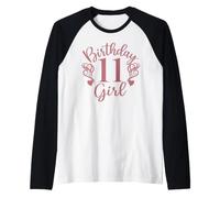 Anniversaire 11 Fille Onze Filles 11 Ans 11e Anniversaire Manche Raglan