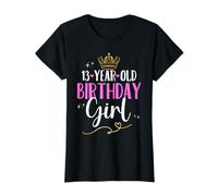 Anniversaire 13 Filles Anniversaire Fille Couronne Treize 13 Ans T-Shirt