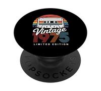 Anniversaire 1975 Édition Limitée Style Cassette Audio PopSockets PopGrip Adhésif