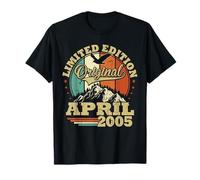 Anniversaire 20 Ans Vintage Avril 2005 Garçons et Filles T-Shirt