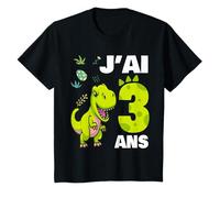 Anniversaire 3 Ans Dinosaure Trex Dino Cadeau Petit Enfant T-Shirt