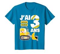 Anniversaire 3 Ans Pelleteuse Excavateur Cadeau Petit Enfant T-Shirt