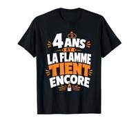Anniversaire 4 Ans Mariage Idée Cadeau Noces De Cire Humour T-Shirt