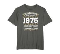 Anniversaire 50 Ans - Les Légendes sont Nées en 1975 T-Shirt, Homme Grandes Tailles, Asphalte, 6X Tall