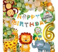 Anniversaire 6 An Decoration Garcon Fille, Ballon Anniversaire 6 An Jungle, Decoration Anniversaire 6 An Safari, Anniversaire 6 An Jungle Animaux Ballons, Deco 6 An Anniversaire Wild Jungle
