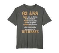 Anniversaire 62 ans Drôle 1958 | Idée Cadeau fête anniv T-Shirt