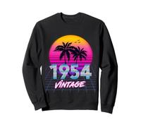 Anniversaire 72 Ans pour Hommes Femmes nés années 1954 rétro années 80 Palmier Sweatshirt