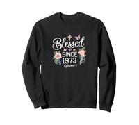 Anniversaire | Bénédiction Depuis 1973 Éphésiens 1 3 | Verse biblique Sweatshirt