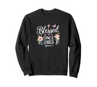 Anniversaire | Bénédiction Depuis 1983 Éphésiens 1 3 | Verse biblique Sweatshirt