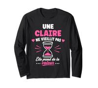 Anniversaire Claire ne vieillit Pas Humour prénom Claire Manche Longue