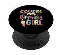 Anniversaire Cousin of The Bday Girls Ice Cream Party Family PopSockets PopGrip Adhésif