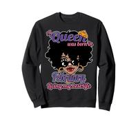 Anniversaire de février pour Femme, Fille Afro, Reine Noire Sweatshirt