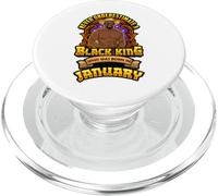 Anniversaire de Janvier : Melanin Man ne sous-estime jamais Black King PopSockets PopGrip pour MagSafe